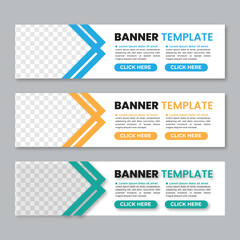 abstract web banner design template. Abstract banner design web template Set, Horizontal header web banner