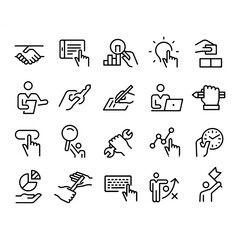  People Working Icons vector design 