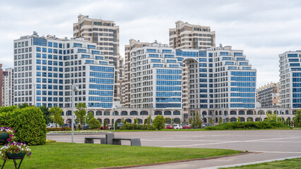 Fototapeta na wymiar Modern Residential Complex Buildings - Minsk, Belarus