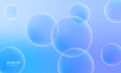 3D Bubble Blue vector abstract background for wallpaper , template , blur gradian , decoration , presentation 
