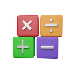 Fototapeta premium Mathematical symbols 3d illustration