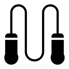 jumping rope glyph icon
