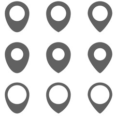 checkin icon, check in icon, location pin icon, map pin place marker, location icon