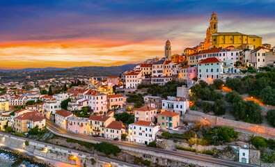 The village of Cervo on the Italian Riviera, Liguria, Italy