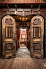 Fototapeta na wymiar Old western style saloon doors