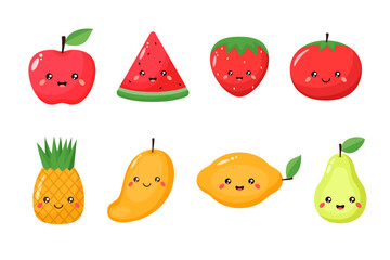 Cute Red Fruits and Yellow Fruits Collection