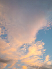 sunset sky with clouds