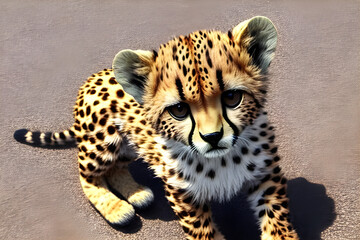 portrait of a cheetah Generative AI
