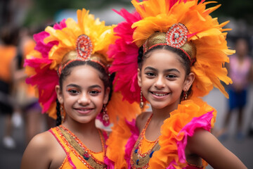 Two young girls in traditional costume - 639600285