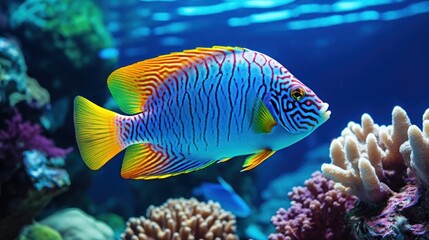 Naklejka na ściany i meble fish in aquarium. Generative AI