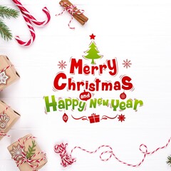 Fototapeta na wymiar White Minimalist Merry Christmas celebrate banner, poster, greeting cards, background Vector illustration.