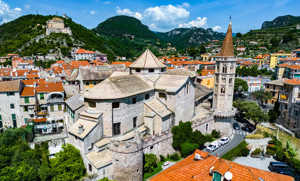Architecture of Finalborgo in Finale Ligure, Liguria, Italy