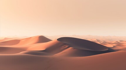 sunset in the desert. Generative AI