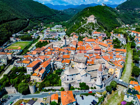 Architecture of Finalborgo in Finale Ligure, Liguria, Italy