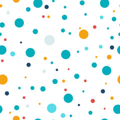 Colorful Polka Dot seamless pattern different shape size