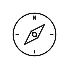 Editable Icon of Compass, Vector illustration isolated on white background. using for Presentation, website or mobile app