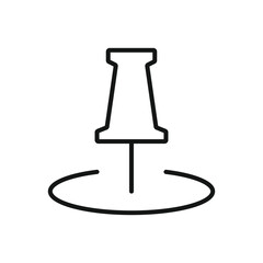Editable Icon of Pushpin, Vector illustration isolated on white background. using for Presentation, website or mobile app