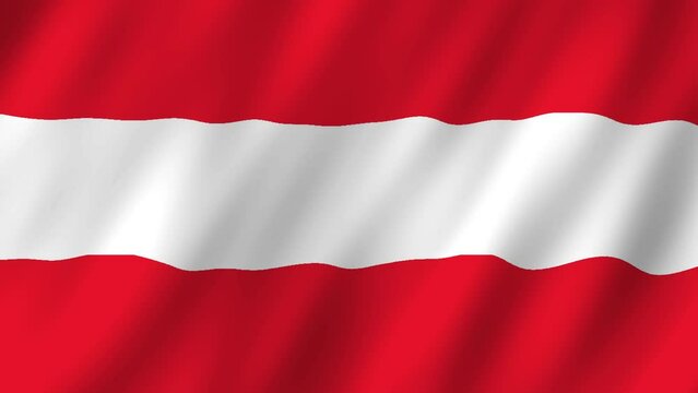 Flag of the Austria waving animation. looping National Austria flag animation background 4k