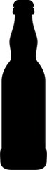 Fototapeta na wymiar beer wine bottle silhouette