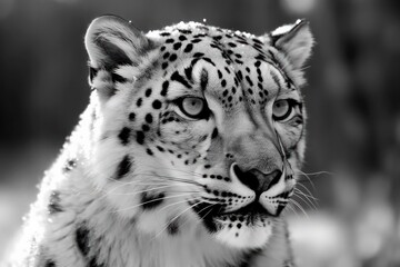 closeup portrait of a white tiger. Wild beauty of the most dangerous beast of the world. the biggest cat. Beautiful wild siberian tiger portrait close up. Black and white jaguar