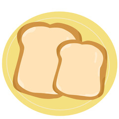 buttered bread breakfast food