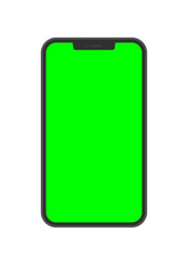 緑色の画面のスマホのモックアップ- グリーンバック･クロマキー合成のテンプレート素材
