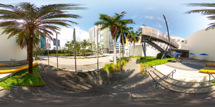 Downtown fort Lauderdale 360 equirectangular photo NSU Art Museum Fort Lauderdale