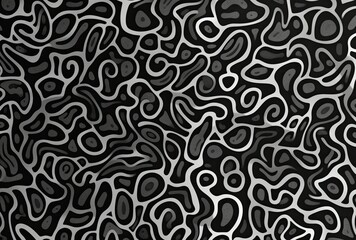 Abstract Silver-Black Background with White and Black Pattern. Generative AI