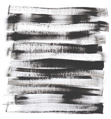 Horizontal brush strokes with black paint. Abstract grunge shapes contemporary black and white background. Watercolor hand drawn brush strokes texture. Watercolour print for textile, wallpaper