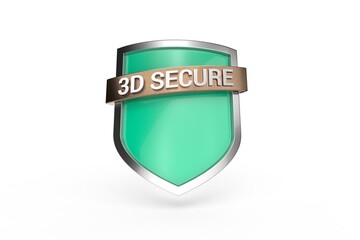 A shield with the inscription 3D Secure.