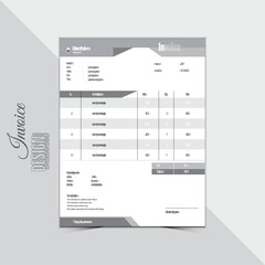 Modern invoice design template for busness