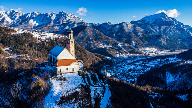 Master Church of San Pietro in Carnia. Top view