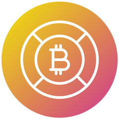 Bitcoin Vector Icon Design Illustration