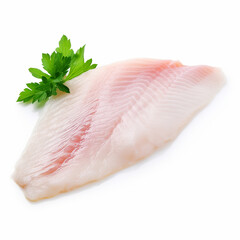 fresh chicken Slices Isolated white background