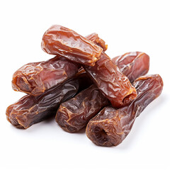 Fresh dates isolated on white background