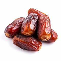 Fresh dates isolated on white background