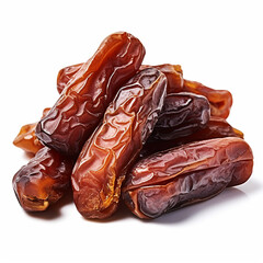 Fresh dates isolated on white background