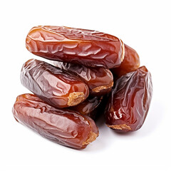 Fresh dates isolated on white background
