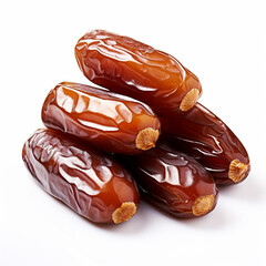 Fresh dates isolated on white background