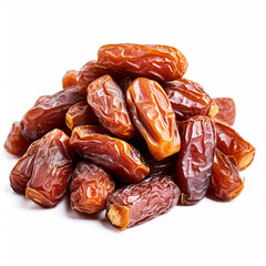 Fresh dates isolated on white background