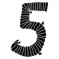 Number 5 font