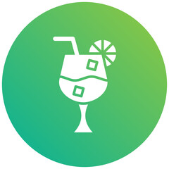 Cocktail Vector Icon Design Illustration