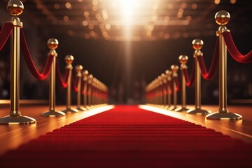 red carpet for very important person artist - obrazy, fototapety, plakaty
