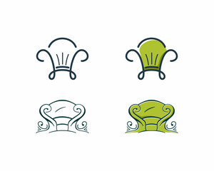 Vector collection of furniture icon logo design template