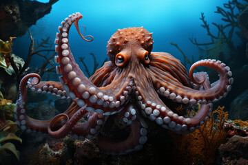Fototapeta premium King octopus at the bottom of the sea