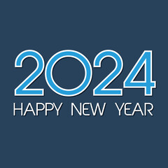Happy new year 2024 illustaration