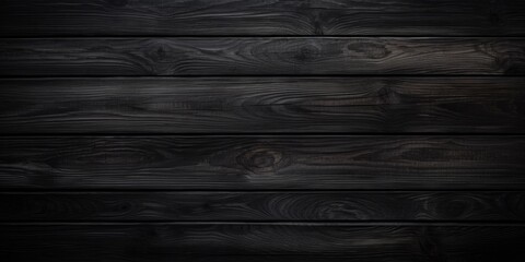 Fototapeta premium Black grey rustic dark wooden texture - wood background, generative ai