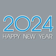 Happy new year 2024 vector illustration