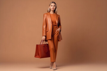 Happy young woman holding shopping bags and enjoying shopping and sales