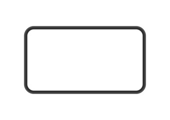 画面が空白のスマホのモックアップ - シンプルなスマートフォンのフレーム･テンプレート素材